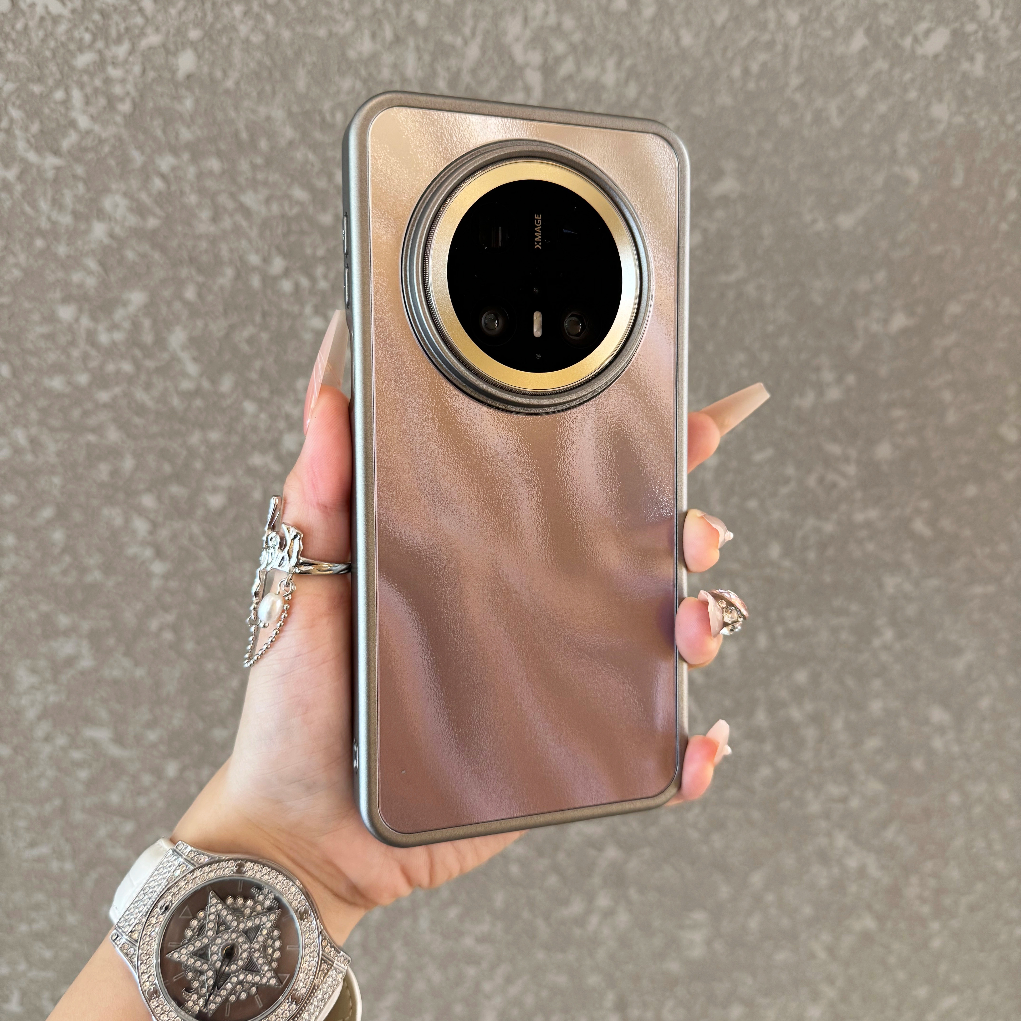 镭射水波纹适用三星S25ultra手机壳全包大孔s24+高级感s23plus男女款防摔s24ultra创意个性s23Ultra耐黄钛灰