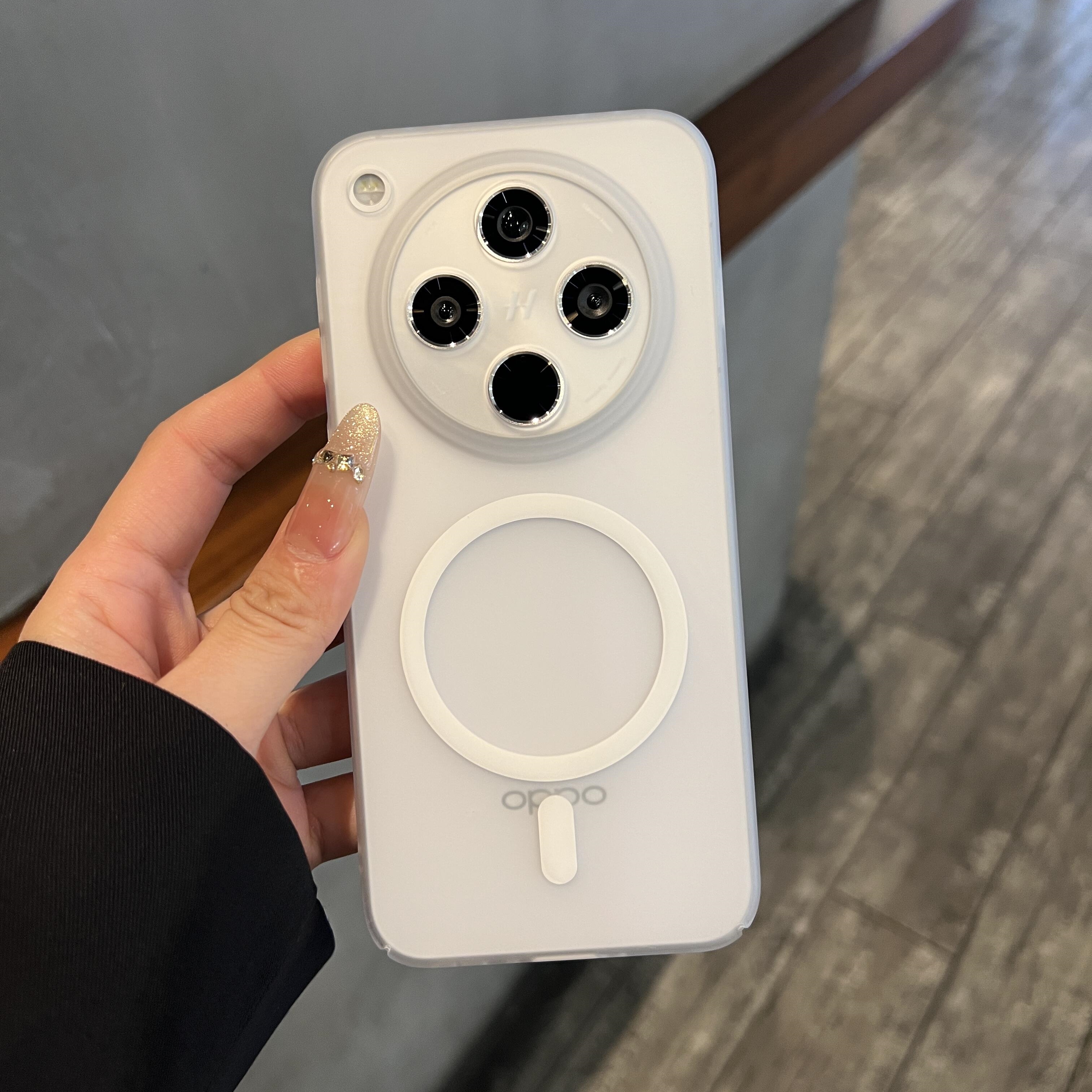 磨砂白磁吸适用oppofindx8手机壳