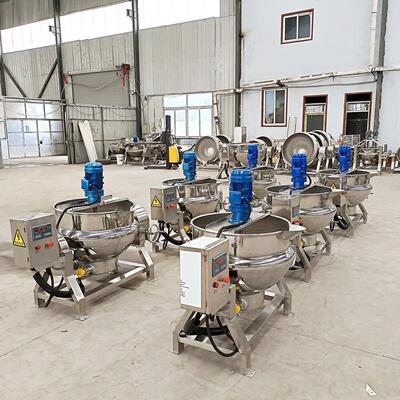 凉熬粉自动搅拌EUC自制夹层锅全动煮凉粉机器 大 型凉粉加工设备