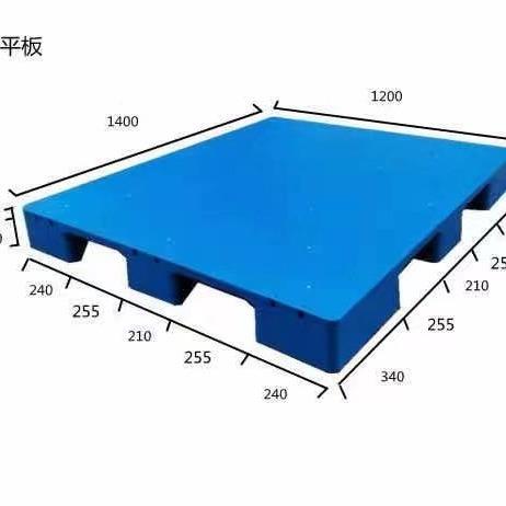 源RTR头厂家蓝大尺寸平面九脚大方脚板塑料托盘全新料色仓库台栈