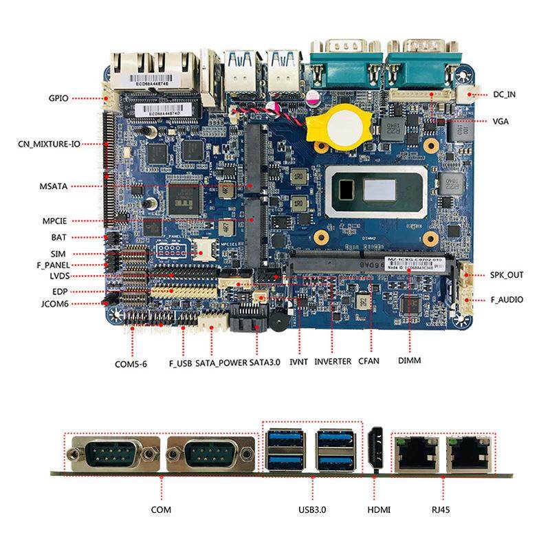-AIoT4-CM智微工业4寸1工业一体主机板板载i50510U双千兆网口3显