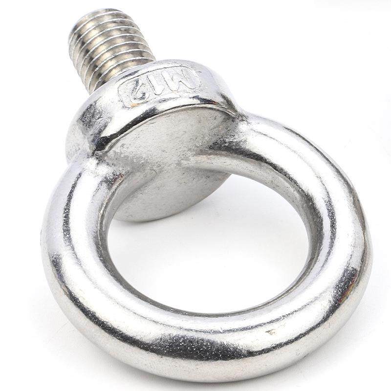 304不锈钢吊螺丝加长吊环螺8栓吊钩环环形索螺丝钉M6/M/M15350/M