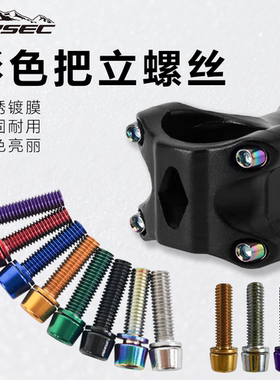 KRSEC 自行车镀彩把立螺丝m5*18mm山地公路车内六角立管锁紧固定