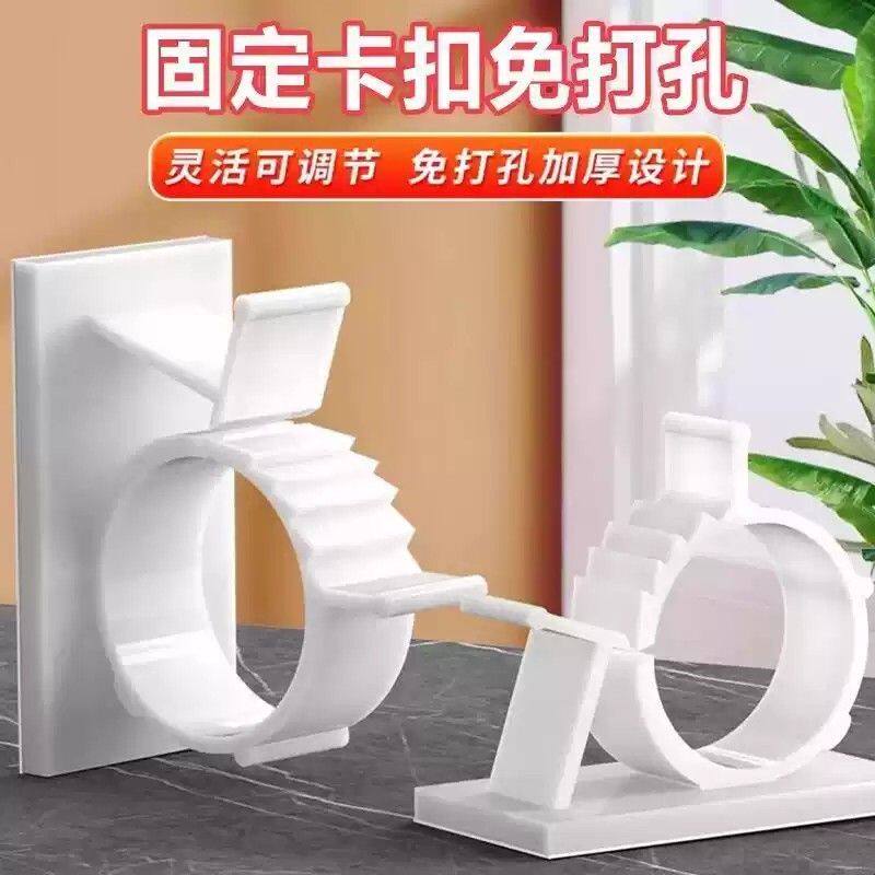 免打孔水管软管卡子线卡燃气管固定器墙面卡扣下水管固定卡免钉