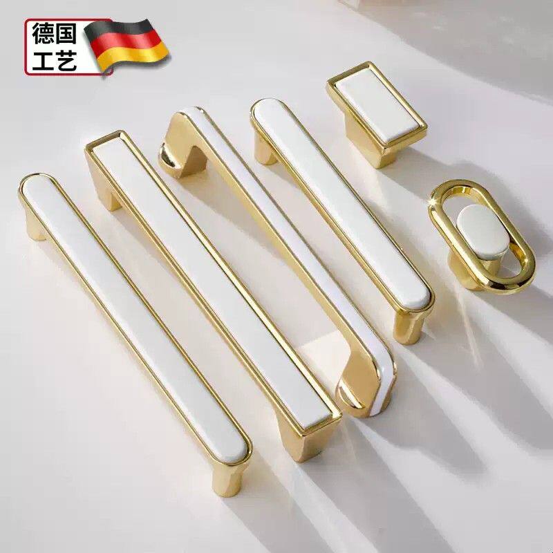 法式轻奢金色衣柜门拉手现代简约橱柜柜子把手北欧高档抽屉单孔小