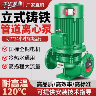 管道离心泵380v国标工业冷却塔空调循环泵暖气灌溉增压泵 IRG立式