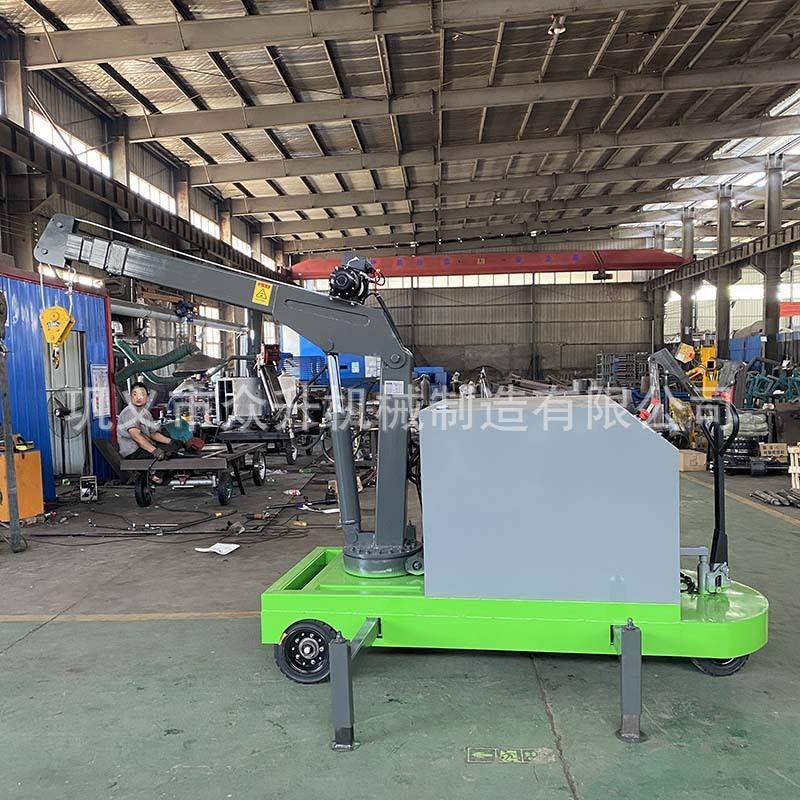 模具吊装小吊车众升厂家车间用移动液压吊臂电动吊机移动单臂吊