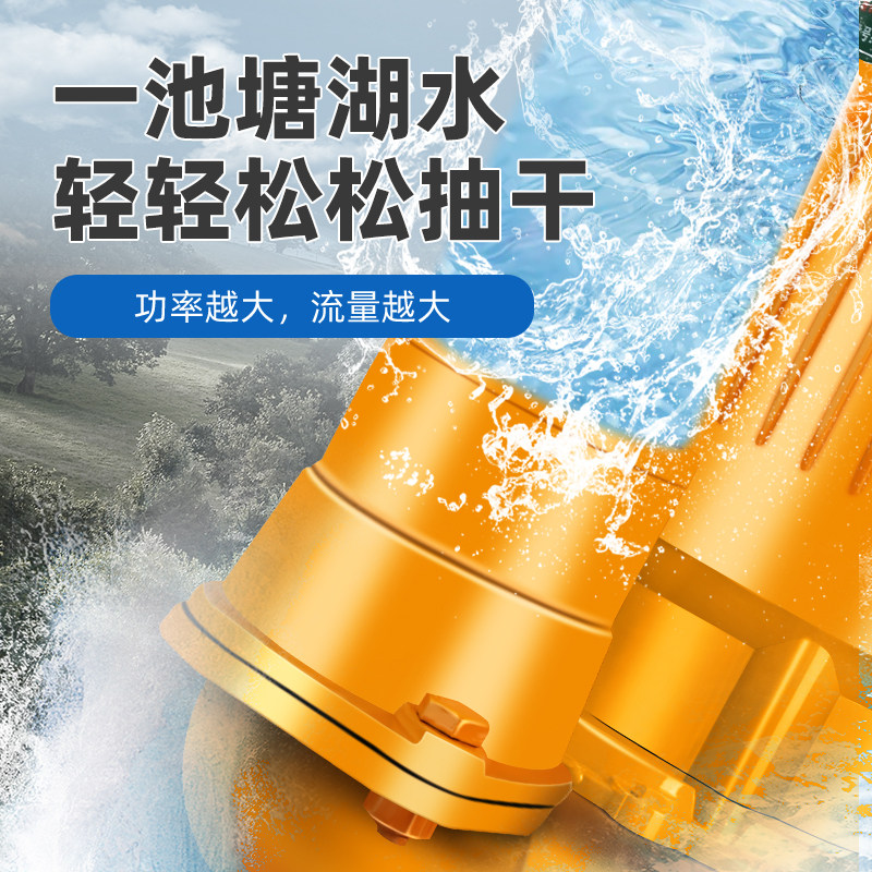 潜水泵220V高扬程大流量三寸四寸农用灌溉潜水泵家用不锈钢排污泵