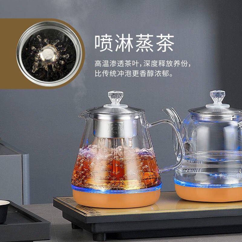 全自动上水烧水壶底部加水煮茶器消毒玻璃茶具台嵌入式一体电茶炉