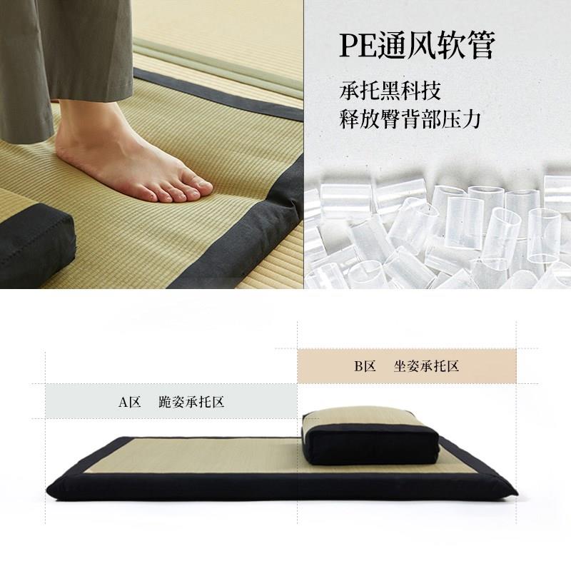 上席溪栖打坐禅修垫草编蒲团家用寺庙佛堂地上冥想专用打坐垫