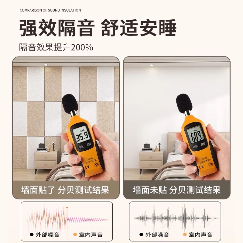 隔音板卧室房间吸音板室内墙面贴门窗户录音棚专用防噪阻尼隔音毡