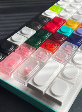 积木键帽 1U无刻2U PBT/透明PC十字轴磁轴机械键盘客制化DIY