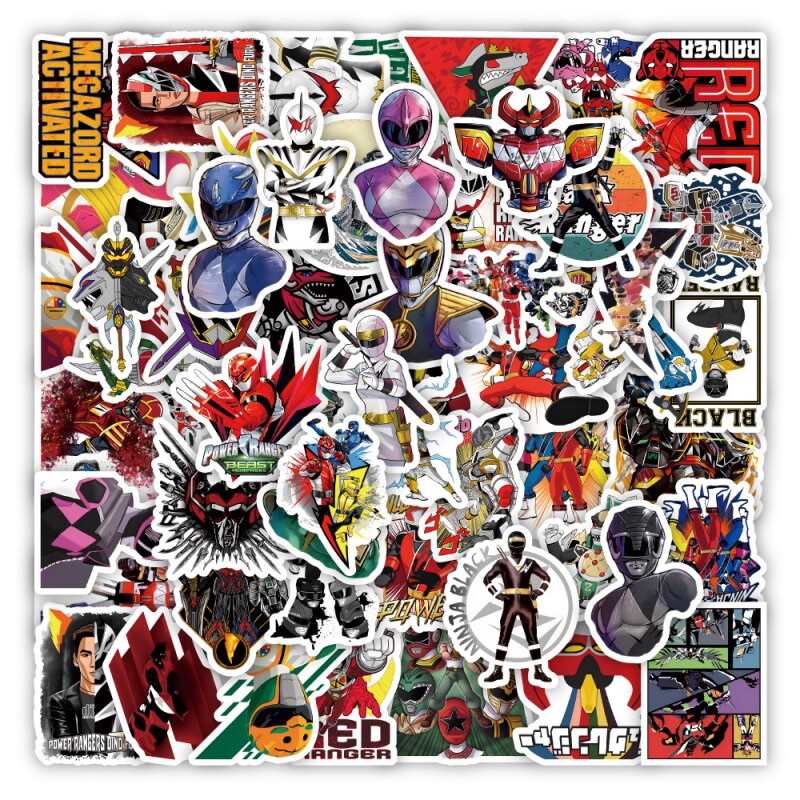 64张新款卡通动画超能战士贴纸