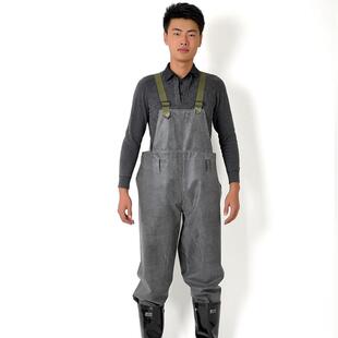 3531坑道服煤矿作业矿井隧道防水橡胶分体户外雨衣背带加厚防暴雨