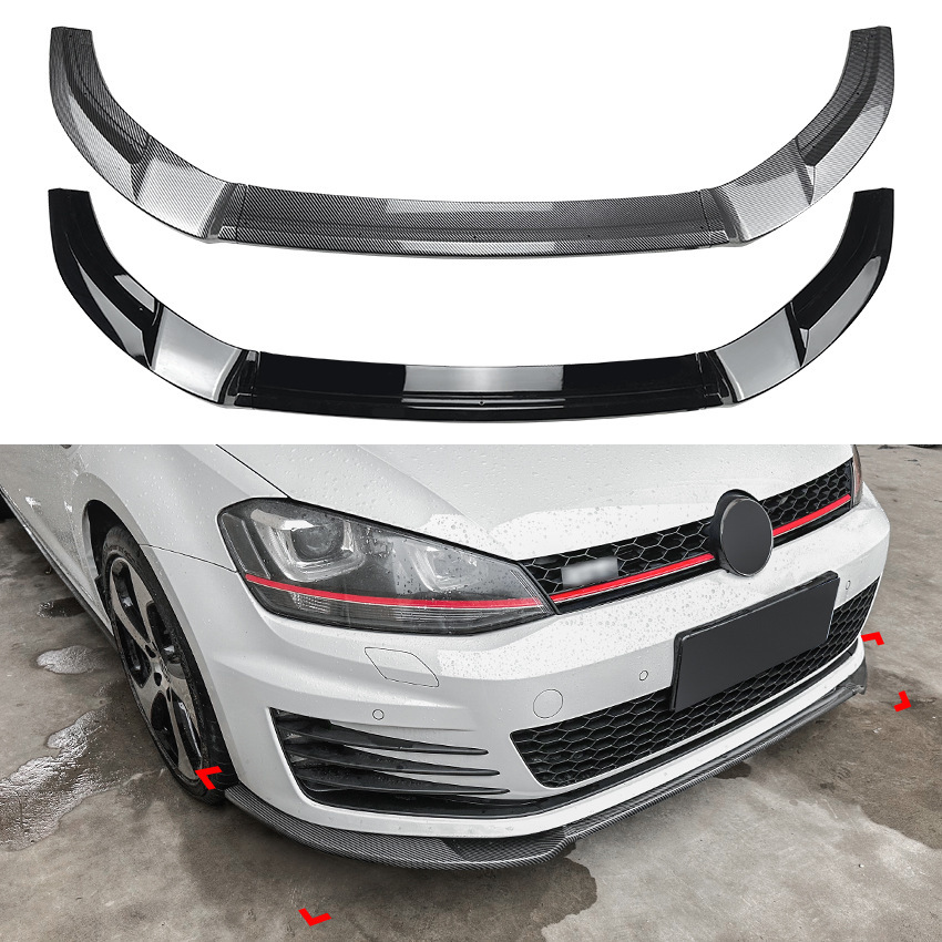 适用大众高尔夫7 高7 golf MK7 GTI R Rline前杠前铲前唇外饰改装