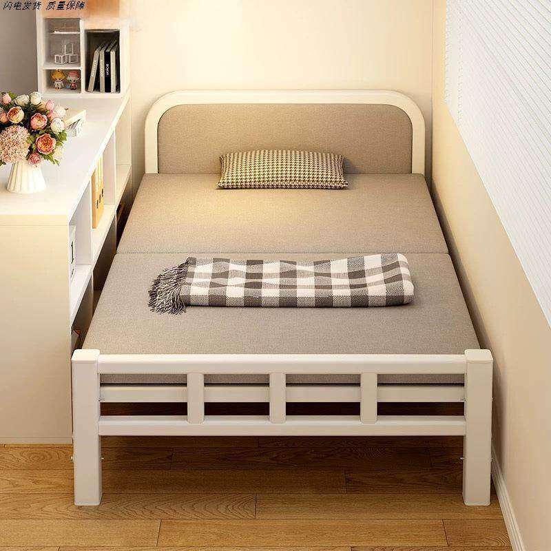 单人家用简易床办公室午睡神器宿舍床不锈钢静音铁床折叠床隐藏式