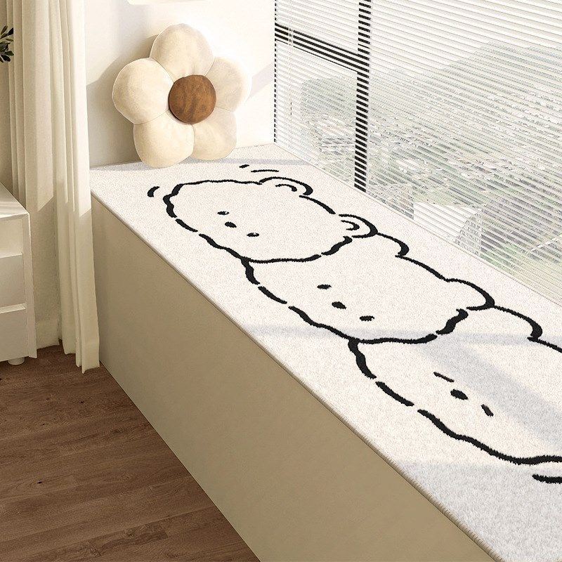 简约线条动物亲肤舒适卧室床边床尾地毯榻榻米飘窗垫家用装饰地垫,居家布艺,家用脚垫,淘宝优惠券,粉丝福利购,淘宝优惠卷