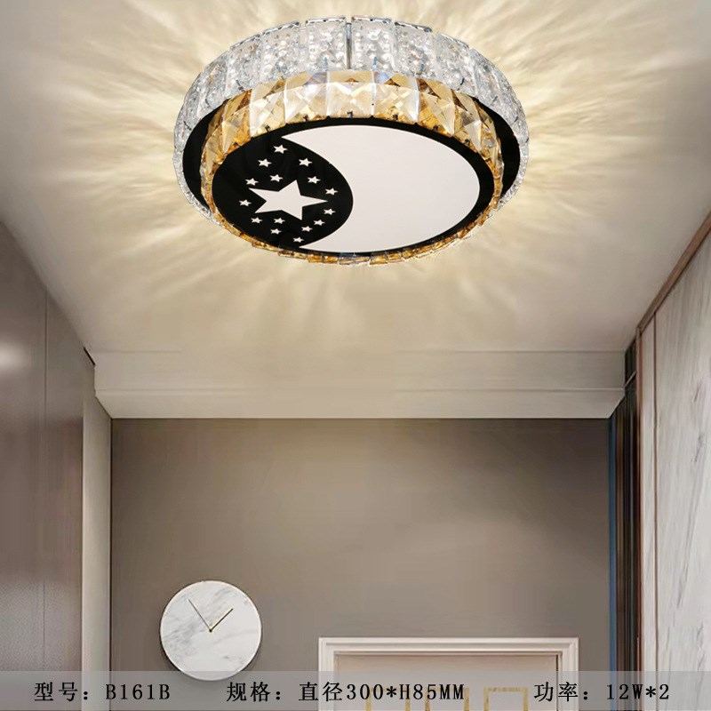 简约入户灯 走廊玄关灯 阳台灯LED吸顶灯 水晶过道灯