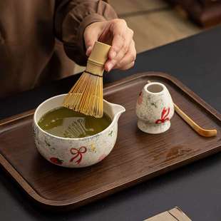 爱风绘套4件套卡通猫陶zc56 宋代点茶工具 656瓷抹茶可碗带嘴手装