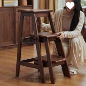 实梯凳家用梯子多功能木叠梯登高楼梯凳子折两颖则2150用置物爬架