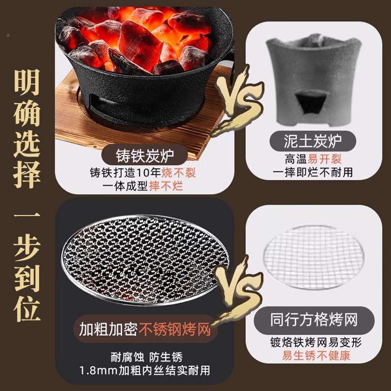 煮茶套装取器暖围炉炉烤火室内碳家用烧烤炉炉木炭围炉户外XYY-TW