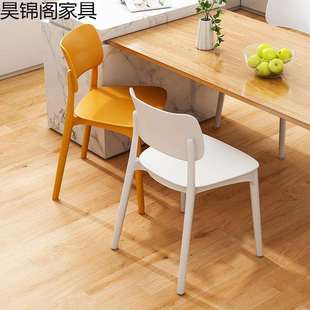 塑椅子家nWhs722Y餐用桌椅简易可网叠放饭店靠背椅子简料约现代红