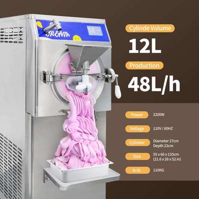 672商用硬质冰淇淋机意式g设elato备硬激凌t机硬冰bach冰freezer
