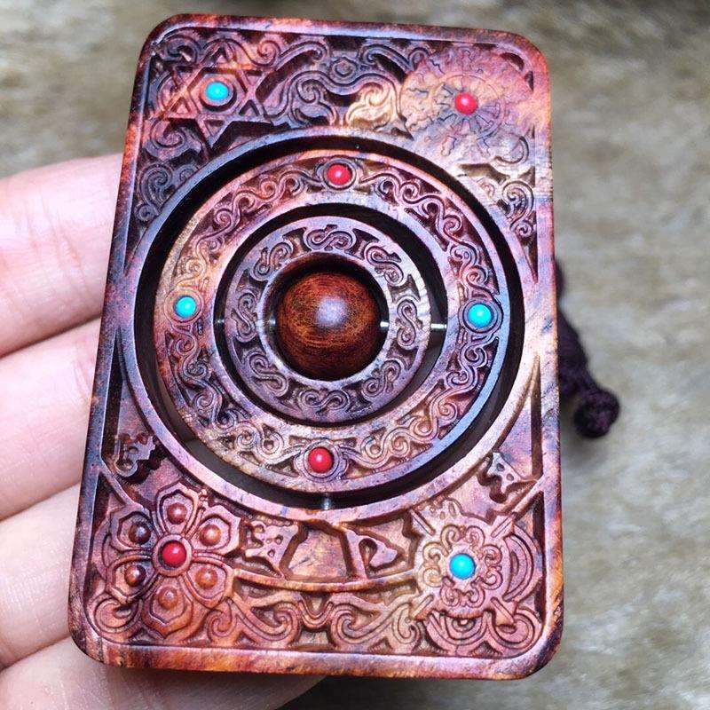 正宗海海南黄花梨老料油虎皮手纹挂黄坠收藏送礼梨415361把件