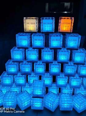 七ld发光酒吧台灯餐e装厅魔方灯彩酒馆饰氛围小夜灯清吧桌灯61688