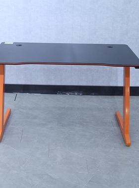 GB-012橙色框架电竞桌带收3纳键盘架升碳纤维智能电自动降桌电脑