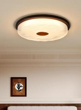 卧室吸灯中古新款水纹玻璃主卧馨房间温眼73544中护山灯具顶357L