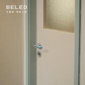 色陶瓷卧室门锁木室内房门法式 6067门 磁吸彩静音分体锁间房门F80