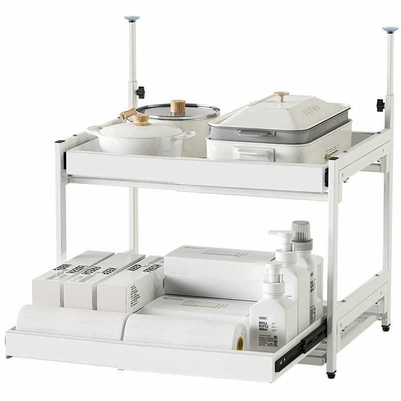 御F967J7MJ仕家自选组合拉免篮安装可伸缩抽拉盘架厨房碗橱柜免打