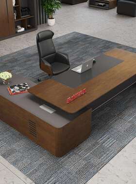 办公桌板总裁简约现代大班台DIR办公室老桌家具桌经理办公桌椅组
