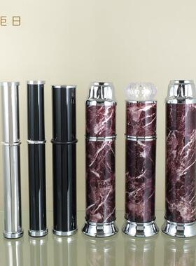 双层时尚玻璃AL711240茶形几脚圆简铝管花纹餐台脚桌约腿家具配件