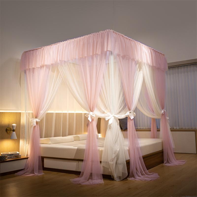 2FHL宫廷落地帐205新款家用公风双层纱床幔欧式卧蚊室蚊罩三开门
