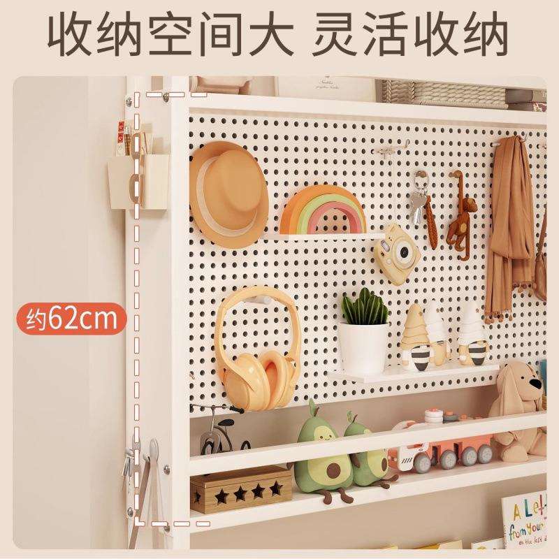 GFY书架落地置物架门后薄窄柜一体式靠墙书柜储小物儿童柜书架超