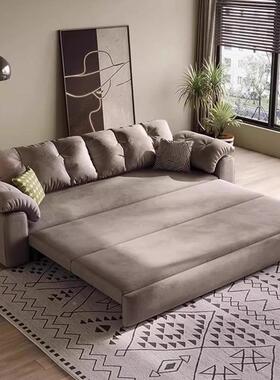 意式磨砂布沙床功2发025新款可折叠伸缩多能储小物两用户型网YF23