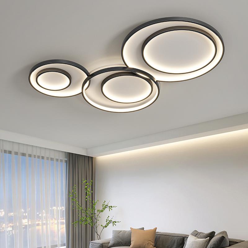 全光谱约圆客厅卧室餐厅简吸顶灯LLM3455ED护眼防蓝全光屋灯形具