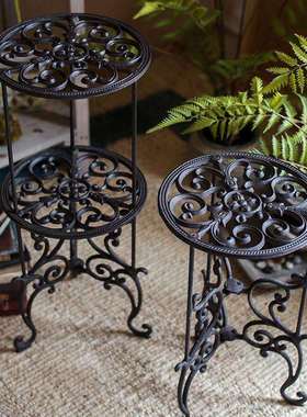 院园艺单PMI双铸欧式铁花架庭层子客厅落地式盆景架置物创意阳台