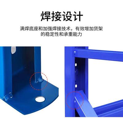 商超层仓储货架带厂轮子WUT工储物架可调节高移仓库置物架快递动