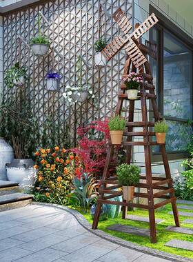 室外园艺型花外架户院防腐木架子白色风车月季爬藤F76MH9MT架实木