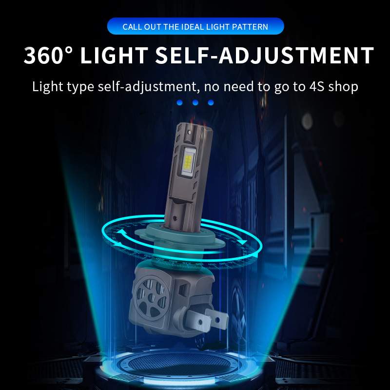 新款大功率55W高流明直插式LED前大灯即插即用 9005 H7 H11 9012