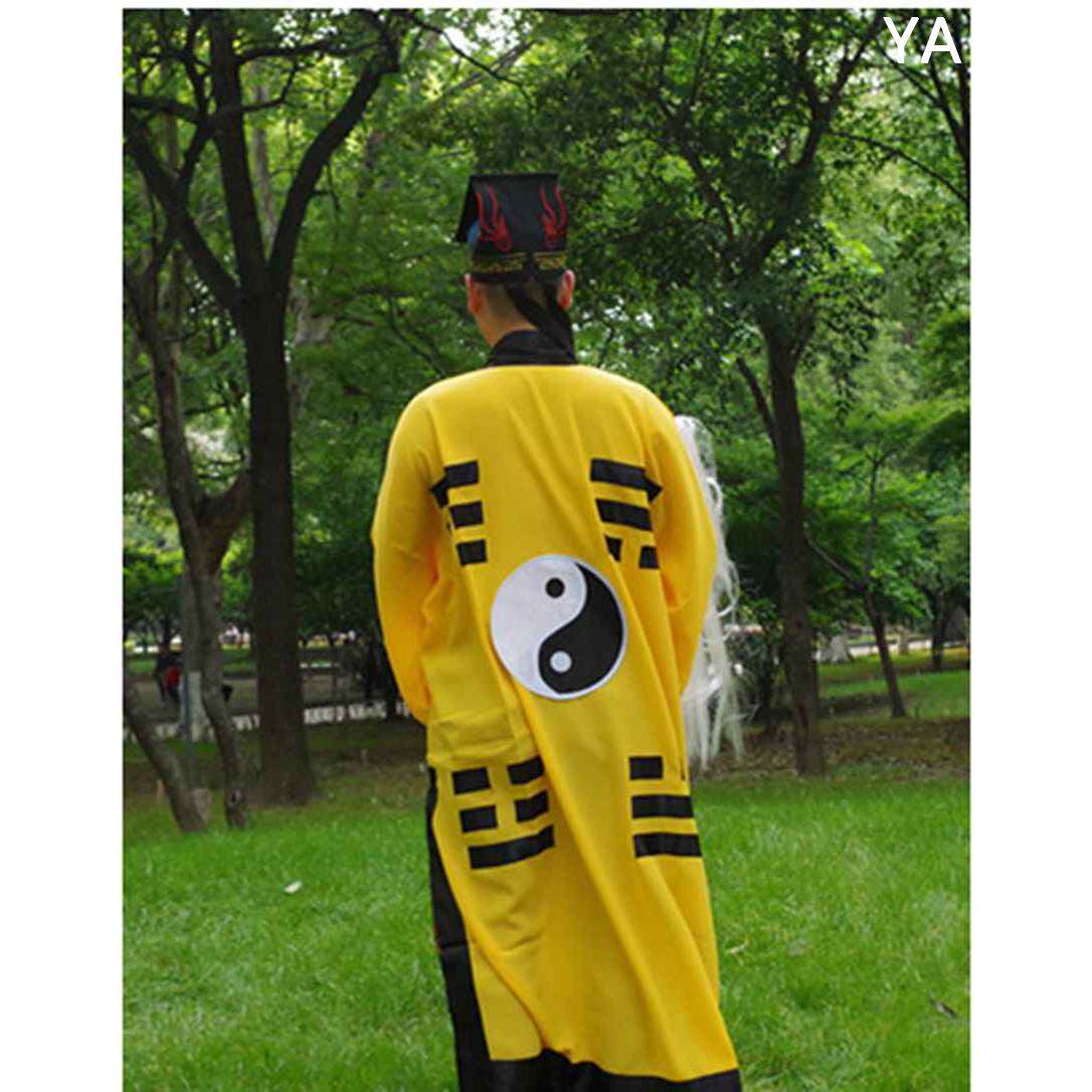 道士服道服道袍长袍套装古装武侠法衣道家衣服太极八卦经衣林新款