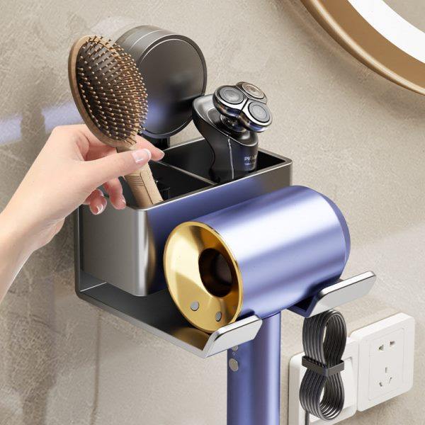 太空铝浴室壁挂吹风机支架洗手间收纳置物架子免打孔吸盘吹风机架,家庭/个人清洁工具,吹风机置物架,淘宝优惠券,粉丝福利购,淘宝优惠卷