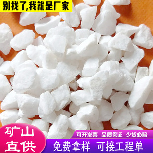 白色碎石砾石水磨石石子园林庭院家装铺面景观造景白石子洗米石