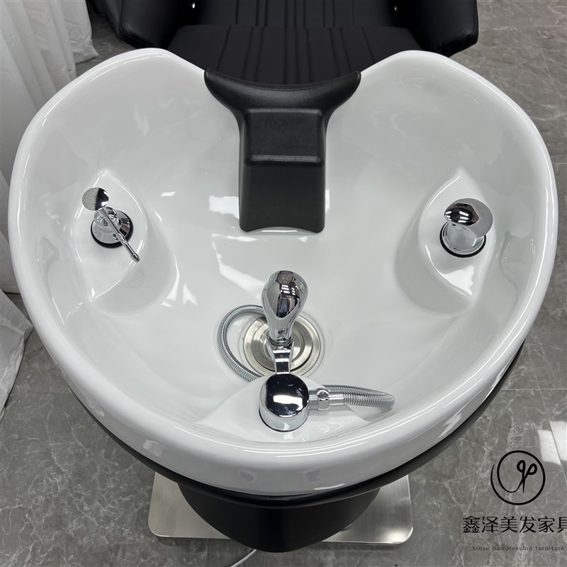 新款厂家直销高档洗头床理髲店专用半躺式美发店发廊冲水床带灯