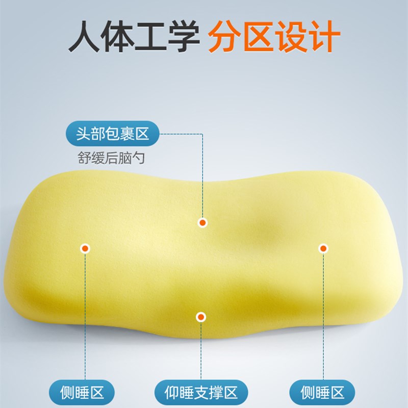 枕头护颈椎助睡眠深睡护颈枕侧睡整头睡觉专用记忆棉枕芯男颈椎枕