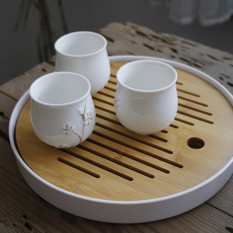 手绘描金陶瓷茶具套装整套家用景德镇中式现代简约泡茶壶茶杯茶盘