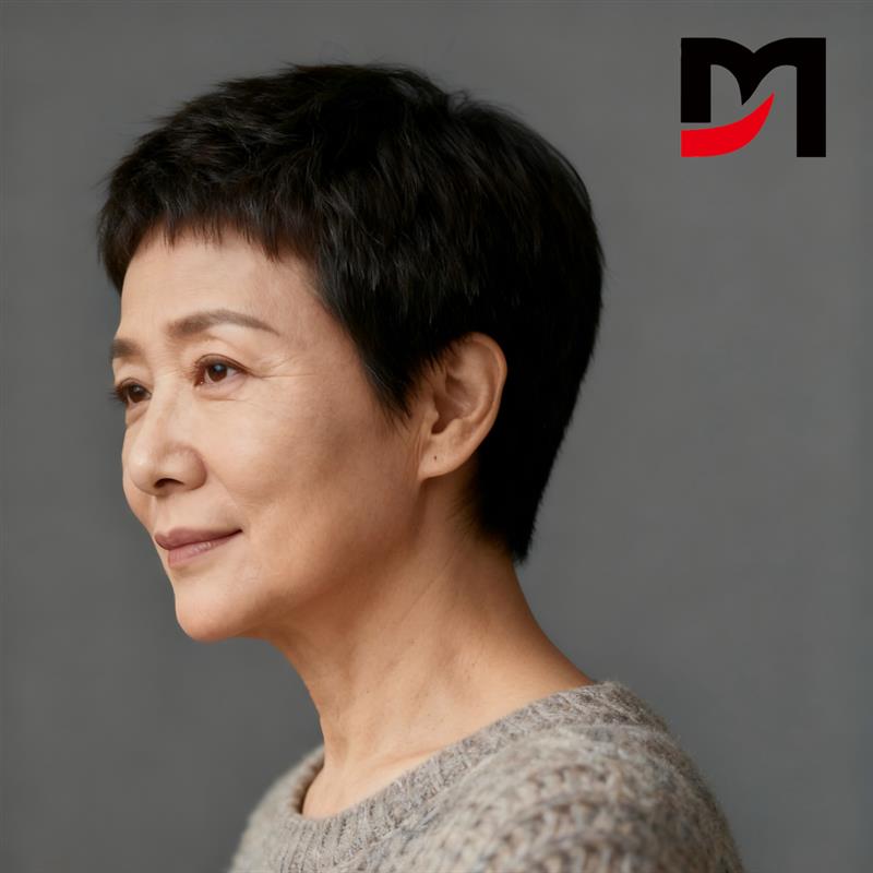 中老年女士短发全真人发丝假发妈妈款日常轻薄整顶假发套